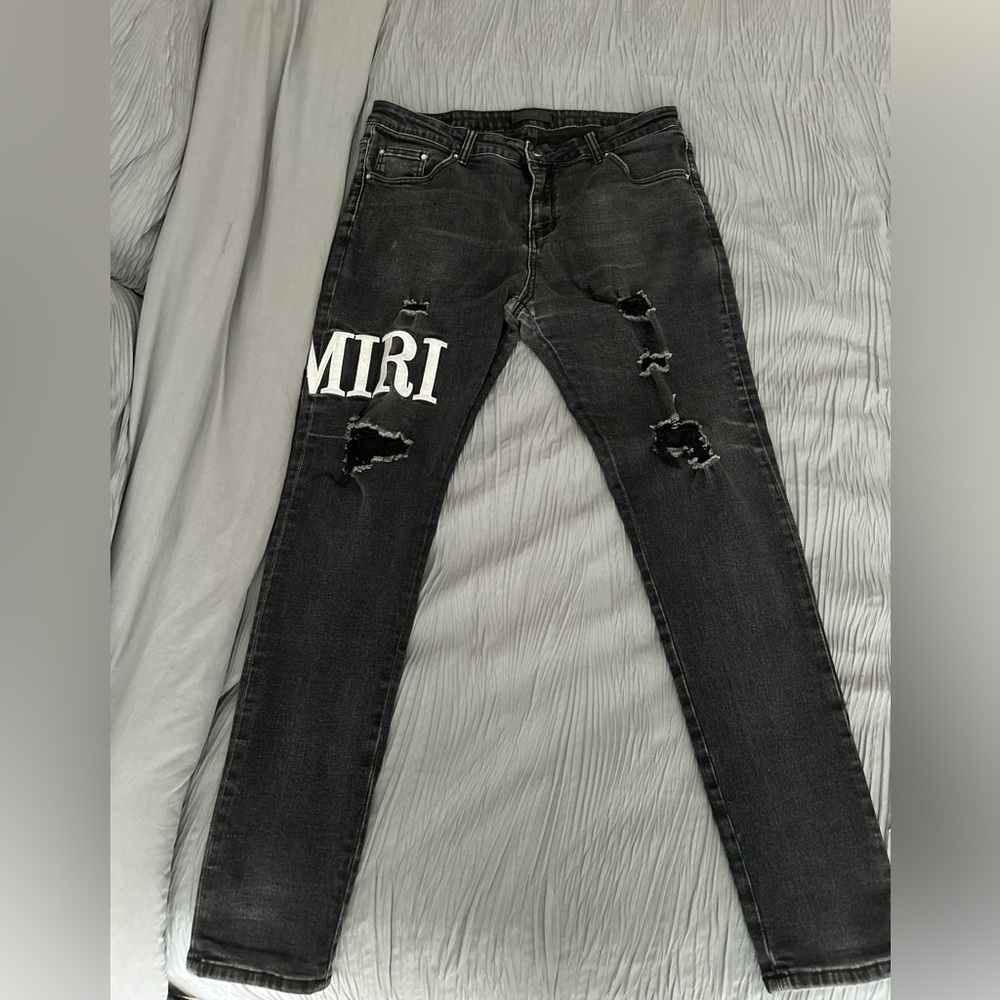 Black Men’s Distressed AMIRI Denim